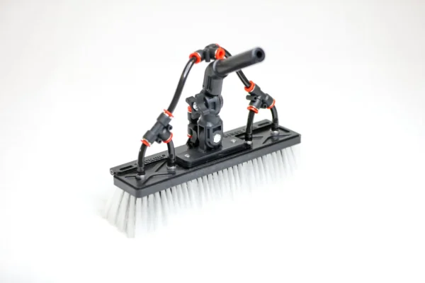 Water Fed Brush │ Alpha Boar and Nylon Bristle Hybrid - 4 Pencil Jets, Rinse Bar, and Swivel Neck