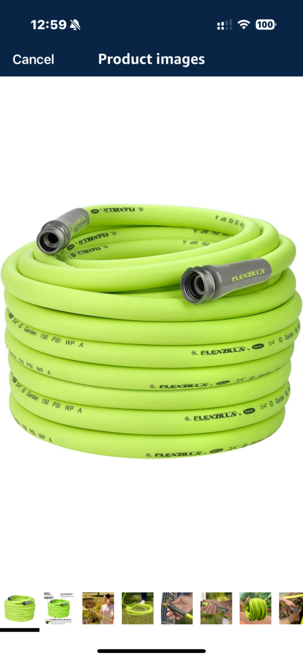 Flexzilla Garden Hose 3/4 in. x 100 ft., Heavy Duty, Lightweight, Drinking Water Safe, ZillaGreen